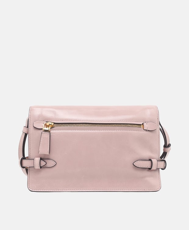 Prada Pattina Leather shoulder bag Mauve