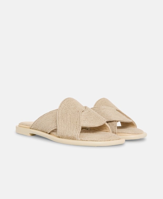 Loewe Petal Mules Beige