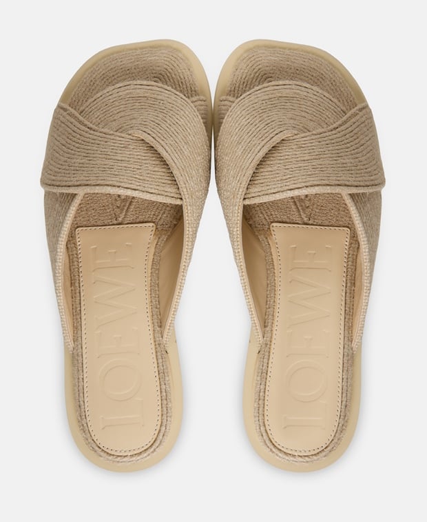Loewe Petal Mules Beige