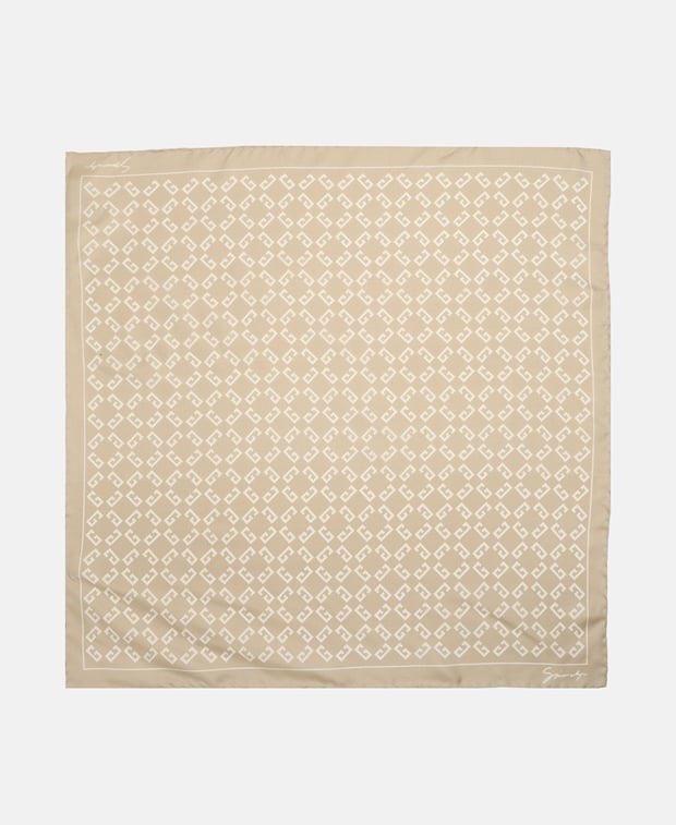 Givenchy Silk square scarf Beige