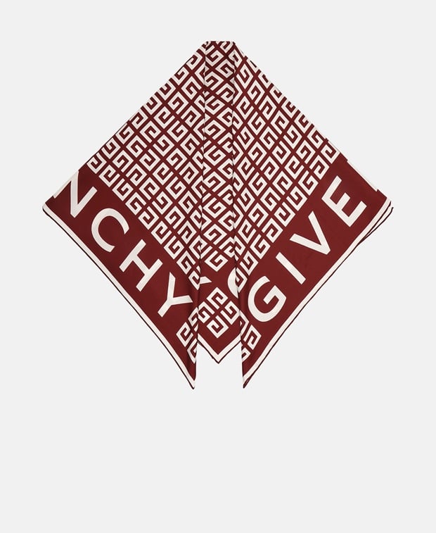 Givenchy Silk square scarf Dark Red