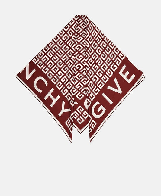 Givenchy Silk square scarf Dark Red