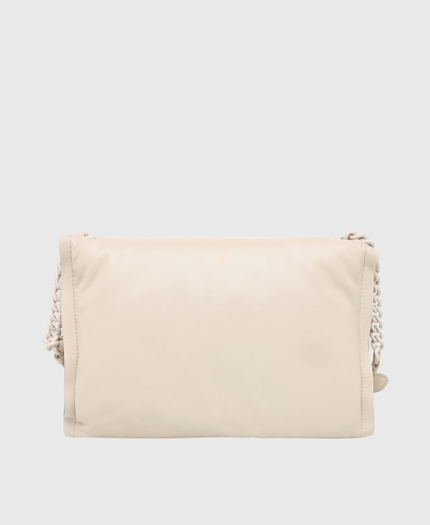 Salvatore Ferragamo Viva fl Leather shoulder bag Soft Beige