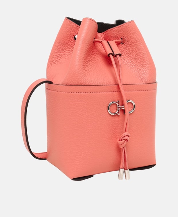 Salvatore Ferragamo Mignon Leather bucketbag Peach