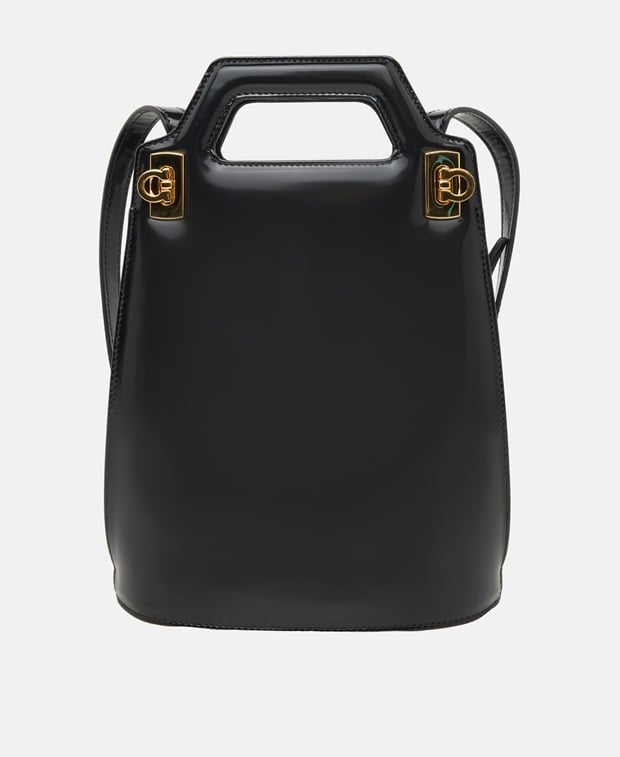 Salvatore Ferragamo Wandans Leather handbag Black