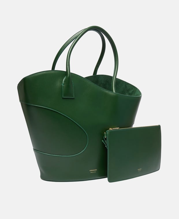 Salvatore Ferragamo Handbag & Pouch Green