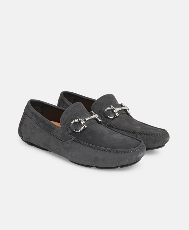 Salvatore Ferragamo Parigi Eco Moccasins Dark Grey
