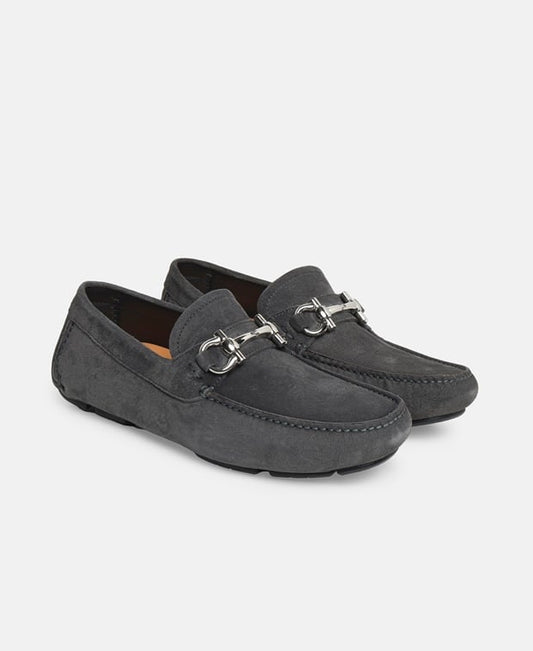 Salvatore Ferragamo Parigi Eco Moccasins Dark Grey