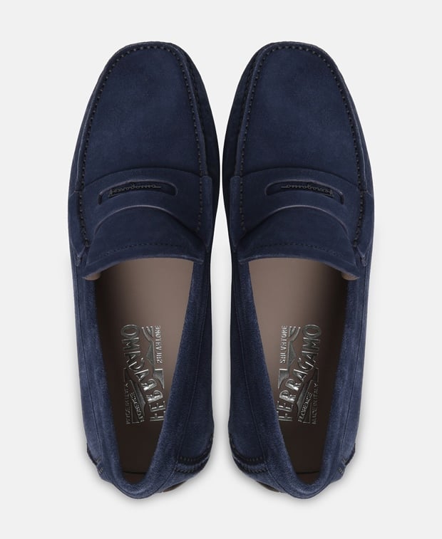 Salvatore Ferragamo Newton Moccasins Blue