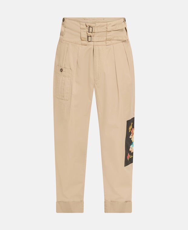 Dolce & Gabbana Pleat-top trousers Khaki