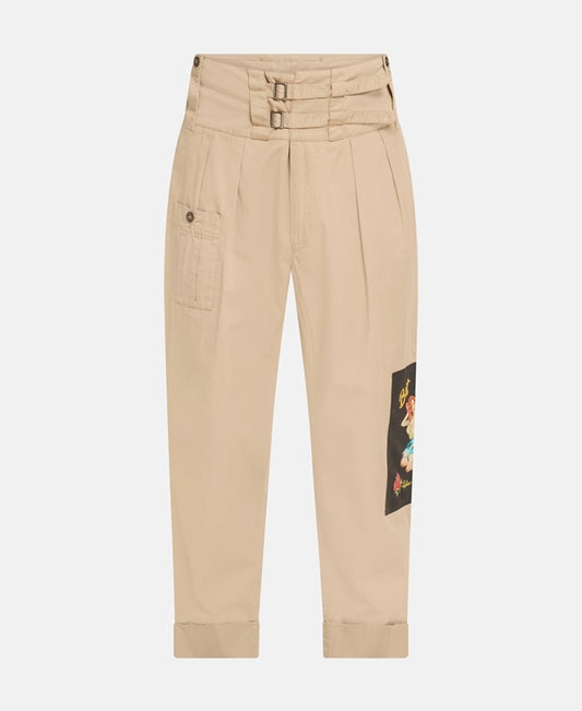 Dolce & Gabbana Pleat-top trousers Khaki