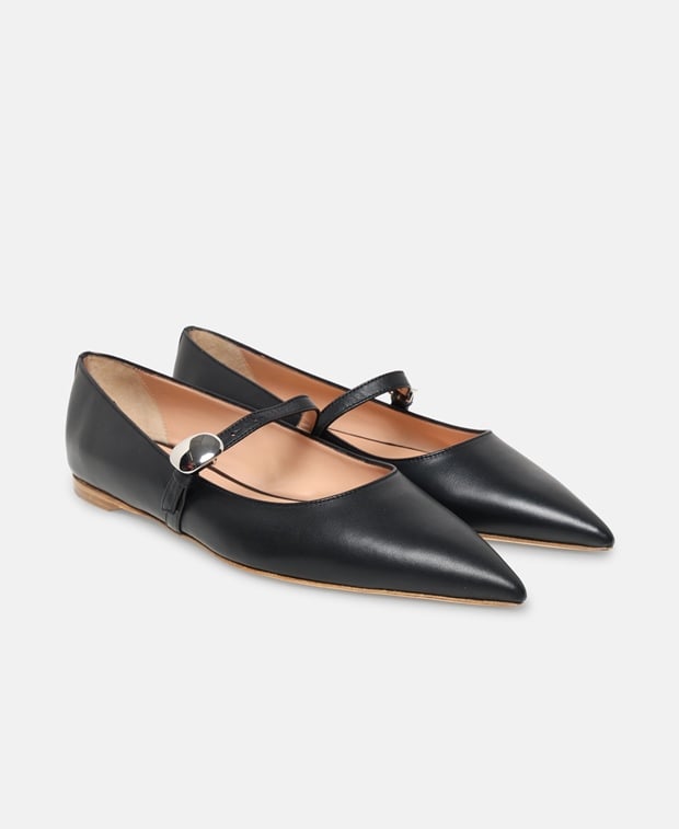 Rupert Sanderson Innis Ballerina flat with straps Black