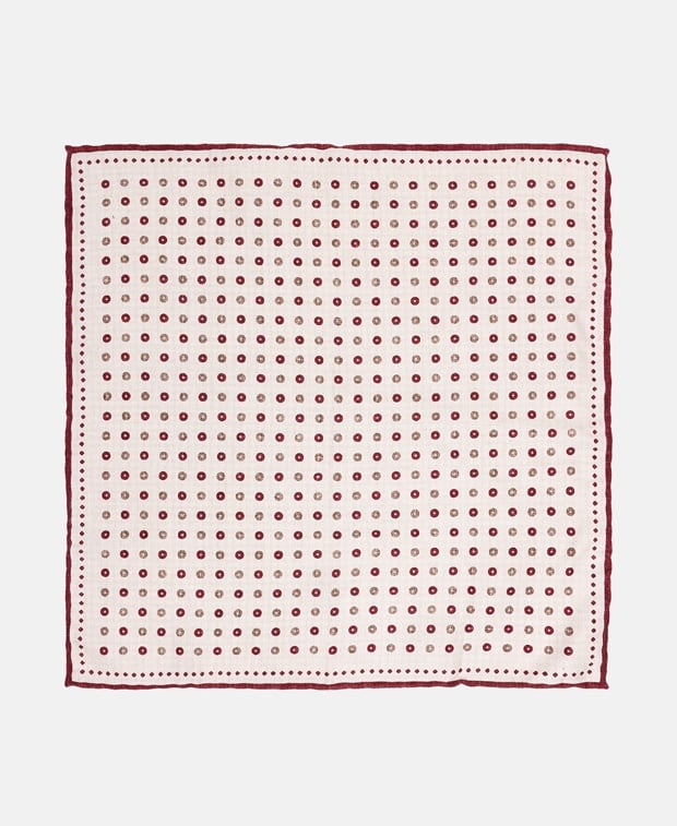 Brunello Cucinelli Silk pocket square Ecru