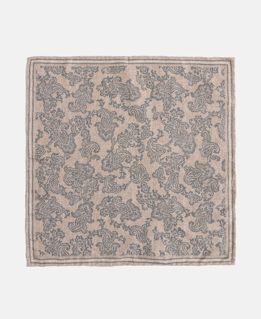 Brunello Cucinelli Silk pocket square Tan