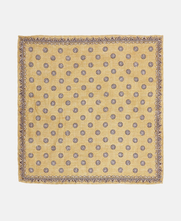 Brunello Cucinelli Silk pocket square Natural