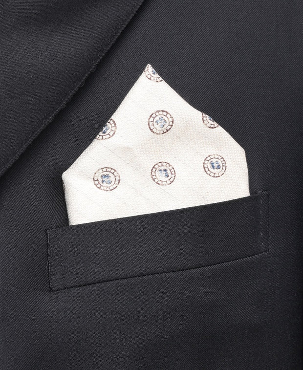 Brunello Cucinelli Silk pocket square Sand