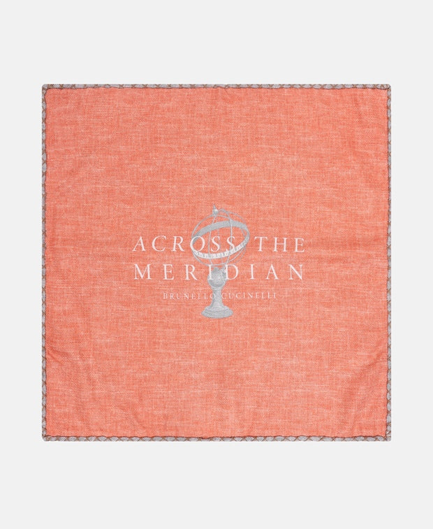 Brunello Cucinelli Silk pocket square Orange