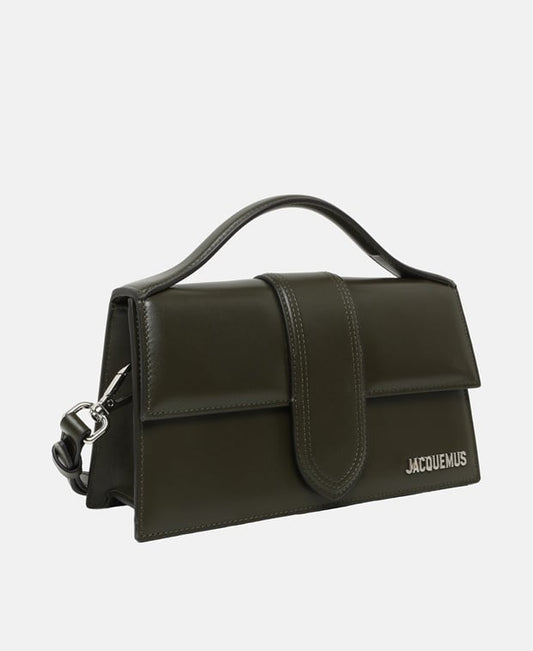Jacquemus Le Grand Bambino Leather handbag Khaki
