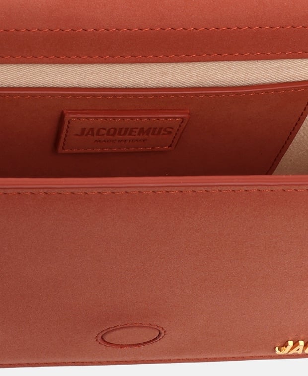 Jacquemus Le Grand Bambino Leather shoulder bag Brick Red