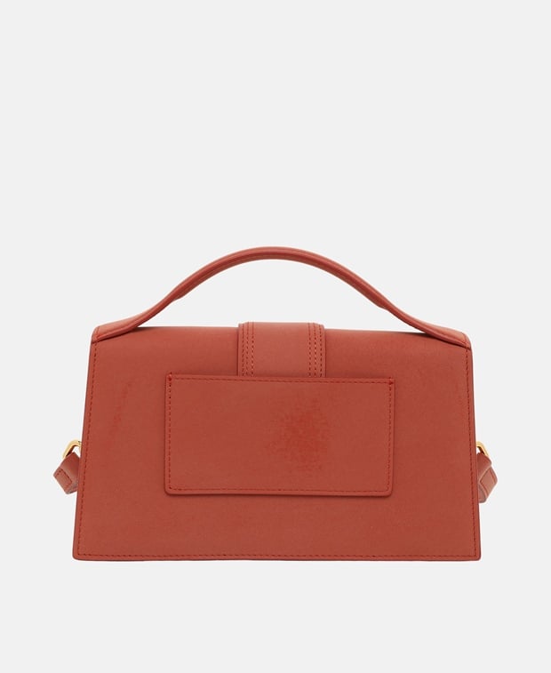 Jacquemus Le Grand Bambino Leather shoulder bag Brick Red