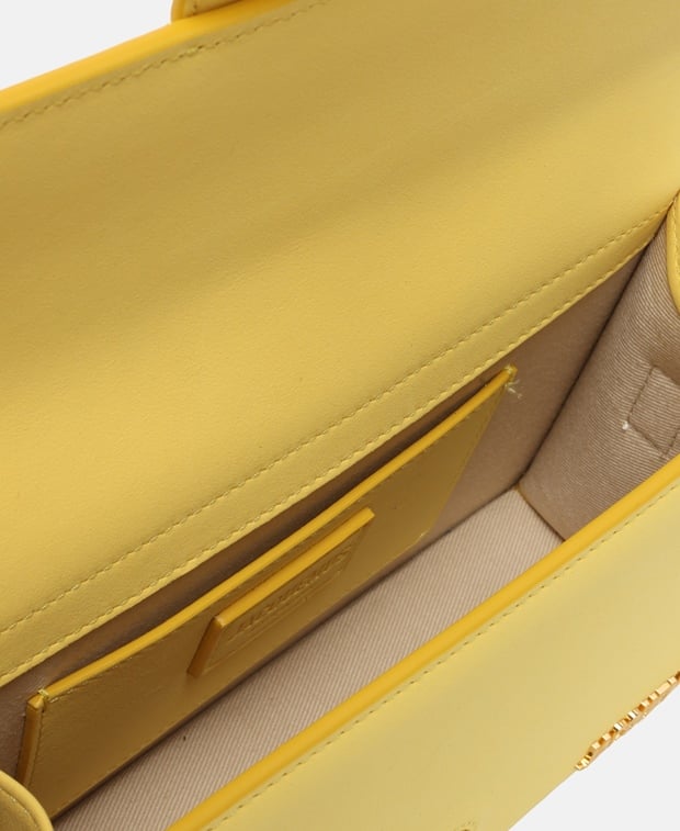 Jacquemus Le Grand Bambino Leather handbag Dark Yellow