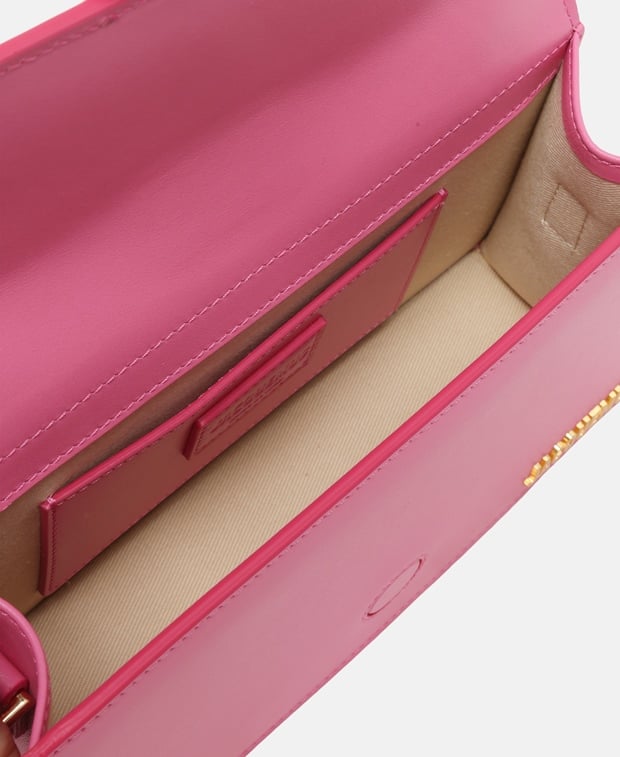 Jacquemus Le Grand Bambino Leather handbag Neon Pink
