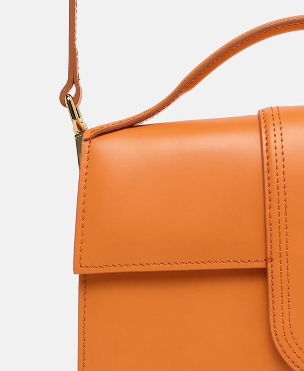 Jacquemus Le Grand Bambino Leather handbag Orange
