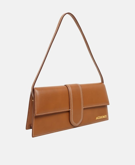 Jacquemus Le Grand Bambino Leather shoulder bag Tan