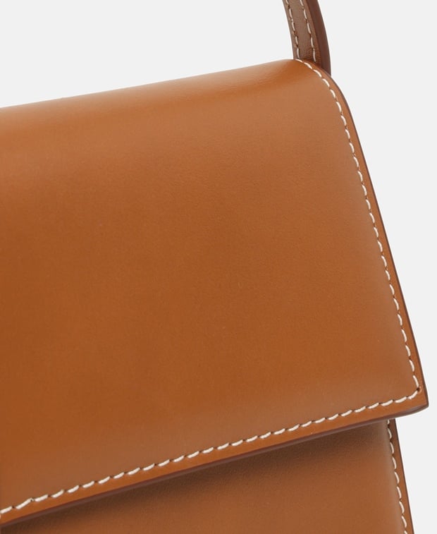 Jacquemus Le Grand Bambino Leather shoulder bag Tan