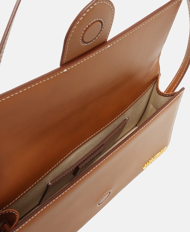 Jacquemus Le Grand Bambino Leather shoulder bag Tan