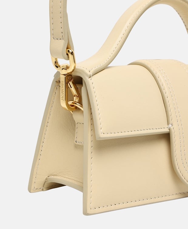 Jacquemus Le Grand Bambino Leather shoulder bag Light Yellow