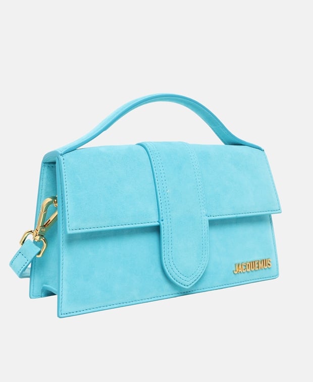 Jacquemus Le Grand Bambino Leather Top Handle bag Turquoise