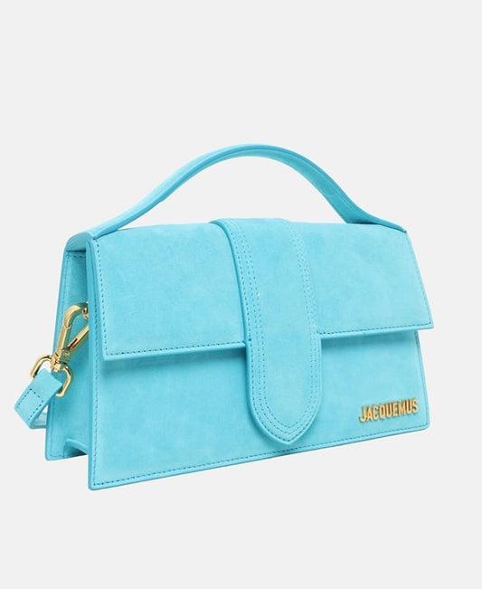 Jacquemus Le Grand Bambino Leather Top Handle bag Turquoise