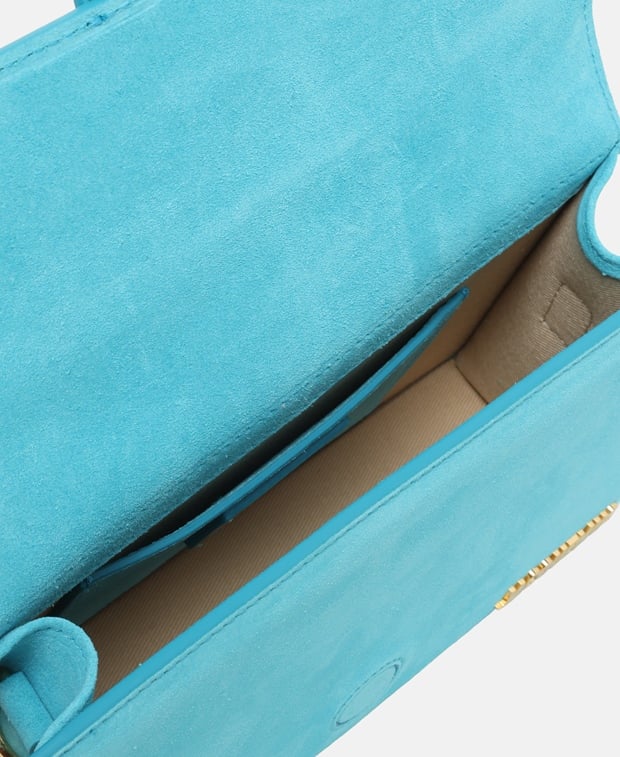 Jacquemus Le Grand Bambino Leather Top Handle bag Turquoise