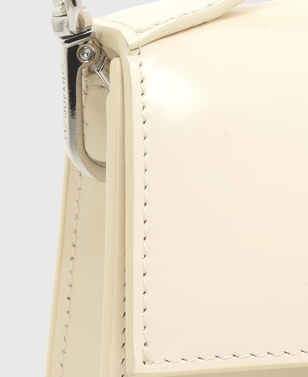 Jacquemus Le Grand Bambino Leather shoulder bag Oatmeal