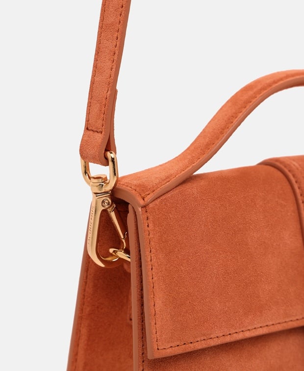 Jacquemus Le Grand Bambino Leather shoulder bag Orange