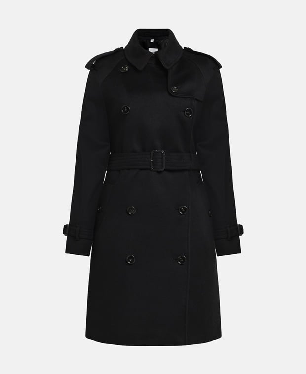Burberry Wool trench coat Black