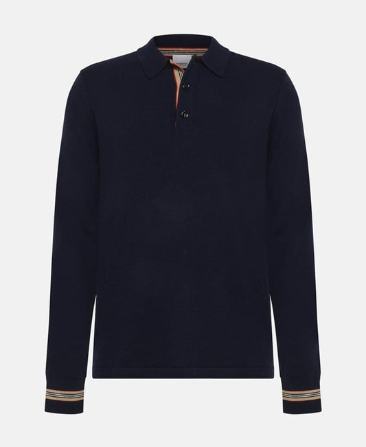 Burberry Woolen long sleeve polo Dark Blue