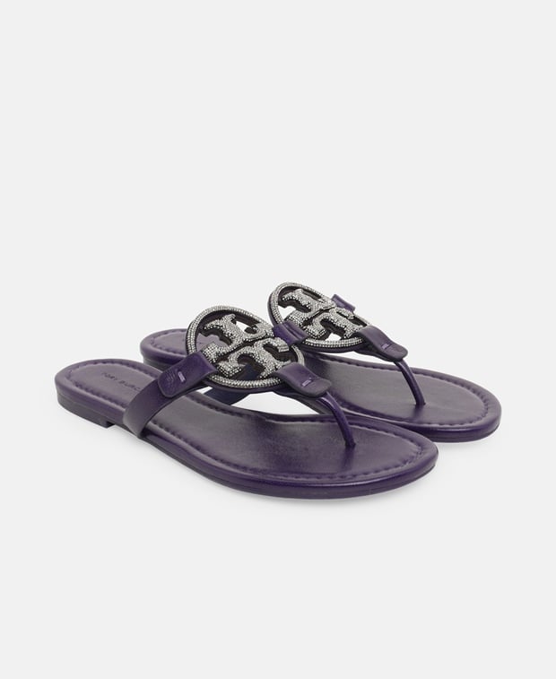Tory Burch Miller Pave Sandals Purple