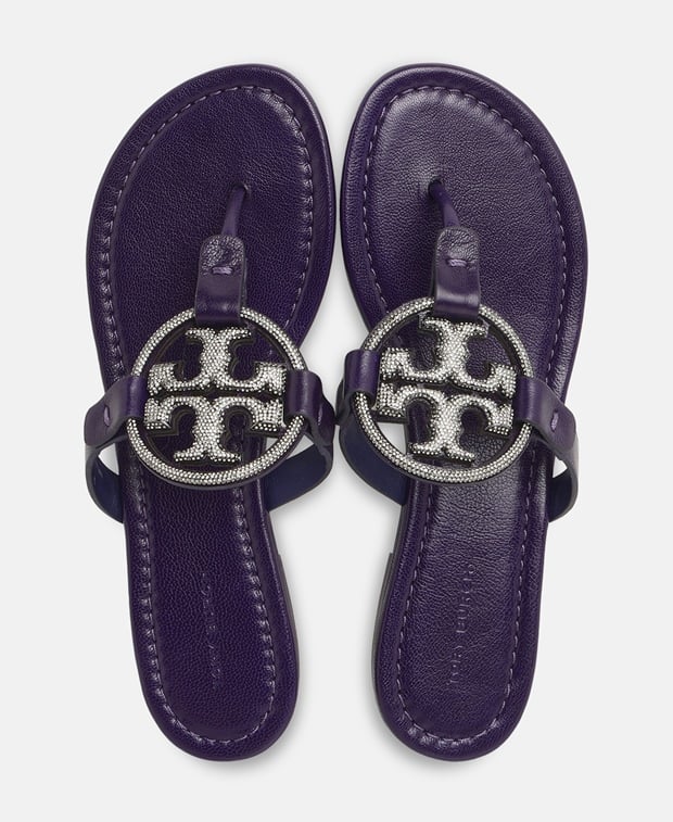 Tory Burch Miller Pave Sandals Purple