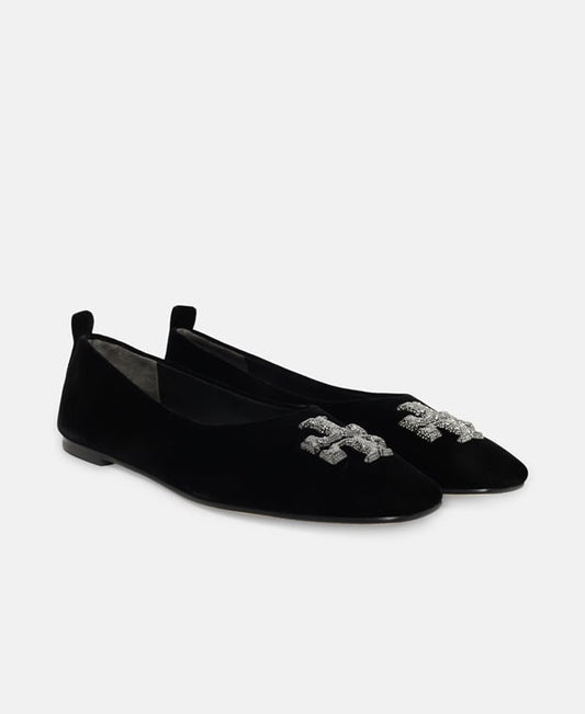 Tory Burch Eleanor Pave Ballet flats Black