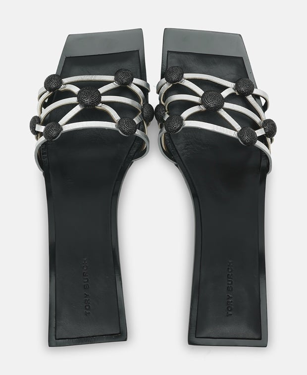 Tory Burch Mules Crystal Bobble