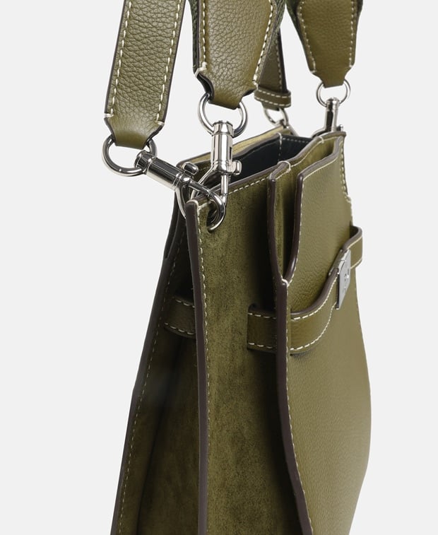 Tory Burch Lee Radziwill Leather cross body bag Moss