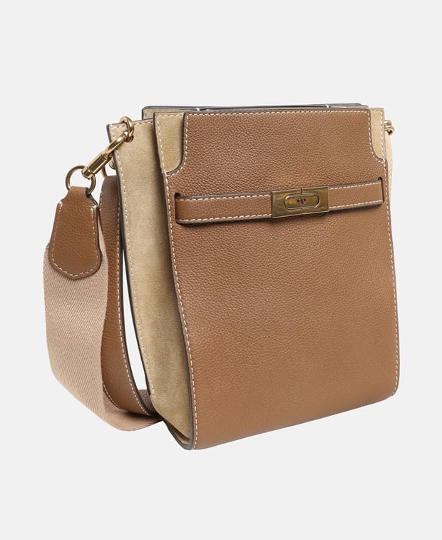 Tory Burch Lee Radziwill Leather cross body bag Natural