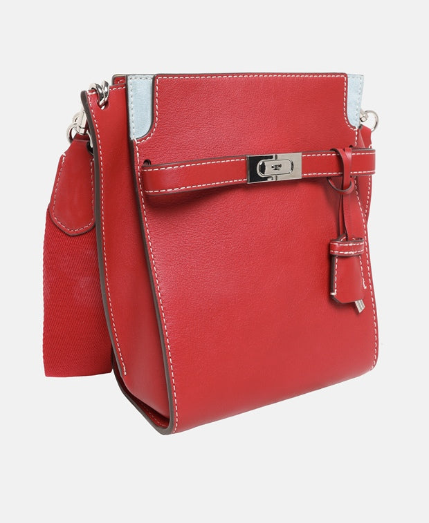 Tory Burch Leather bucketbag Red