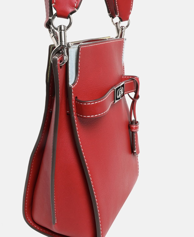 Tory Burch Leather bucketbag Red