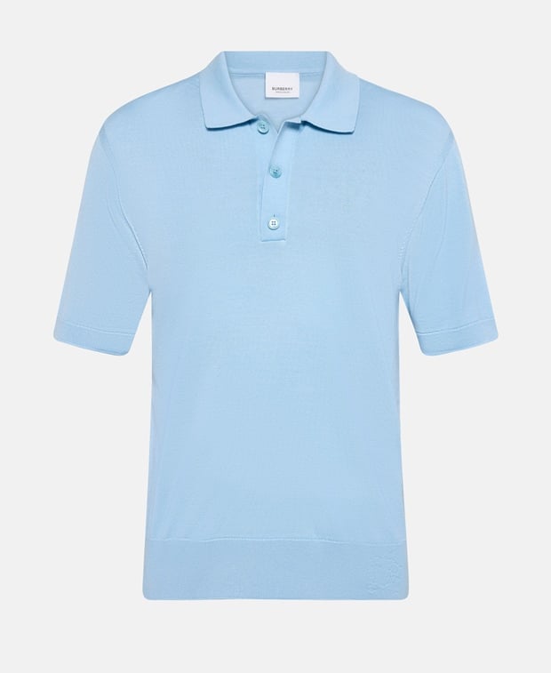Burberry Knitted polo shirt Navy