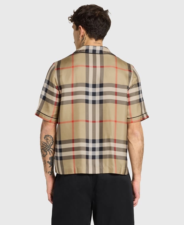 Burberry Short sleeve silk shirt Putty