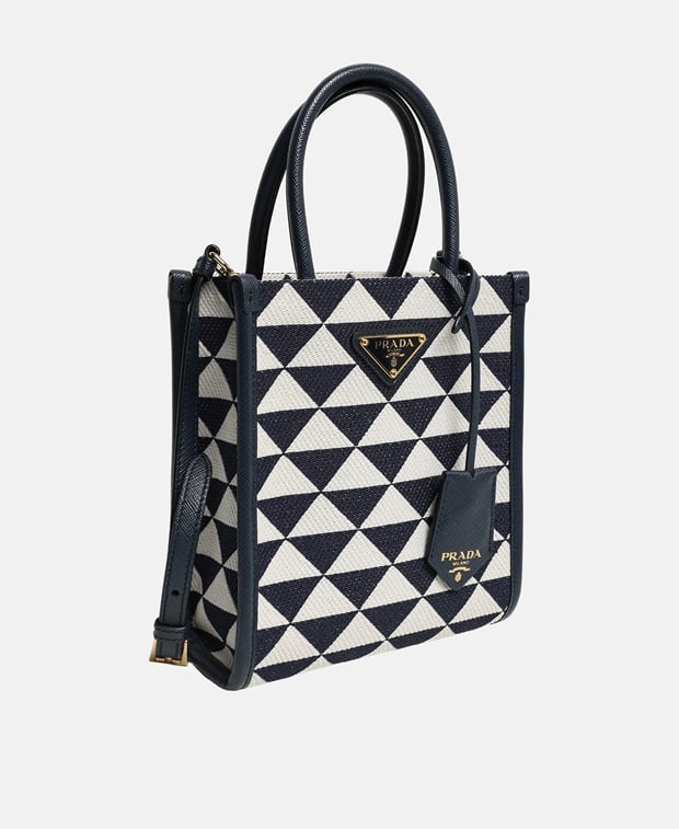 Prada Symbole Handbag Dark Blue