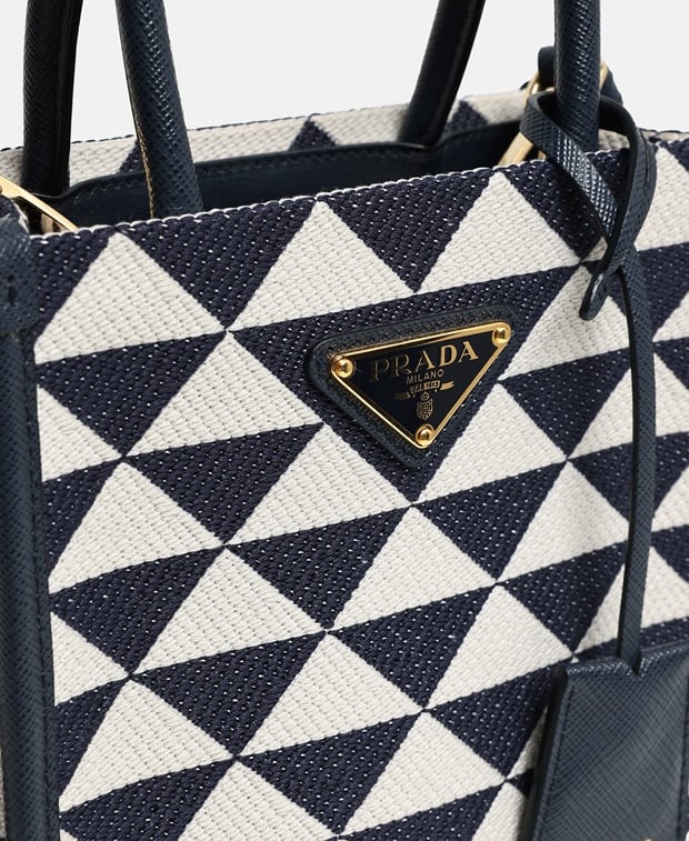 Prada Symbole Handbag Dark Blue